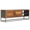 Day and Night - Day and Night TV Stand Made of Recycled Teak Wood and Steel 120x30x40 Cm