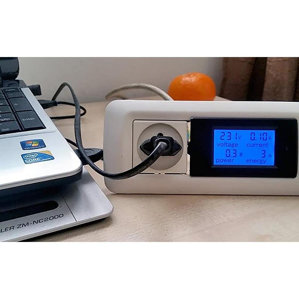 Stromzähler Spannungstester Digital Voltmeter Amperemeter Leistungsmesser LCD AC 80-260V 20A Ampere Volt Spannung Strom Leistungsenergiezähler