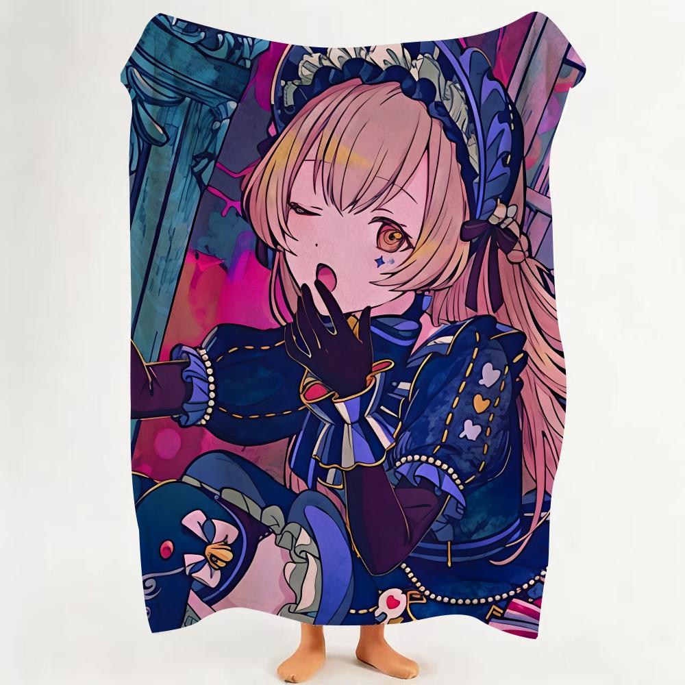 Game B BanG D Dream Throw Flannel Throw Blanket Suitable for Sofa Living Room Bedroom