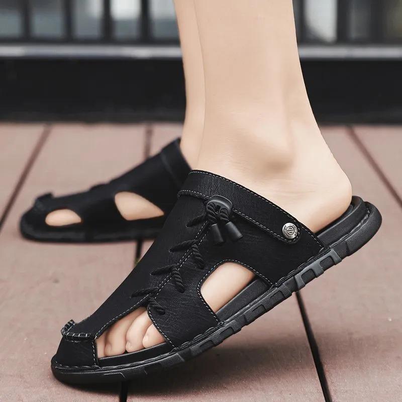 Sandals Men's Summer Large Size Soft-soled Non-slip Sandals and Slippers
