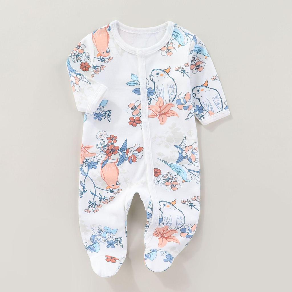 Pure Cotton Baby Jumpsuit: Newborn Romper for Spring, Autumn & Summer