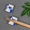 Stylish Kutani Ware Chopstick Rest Pair Cherry Blossom Made In Japan Set, Design, Ceramic,