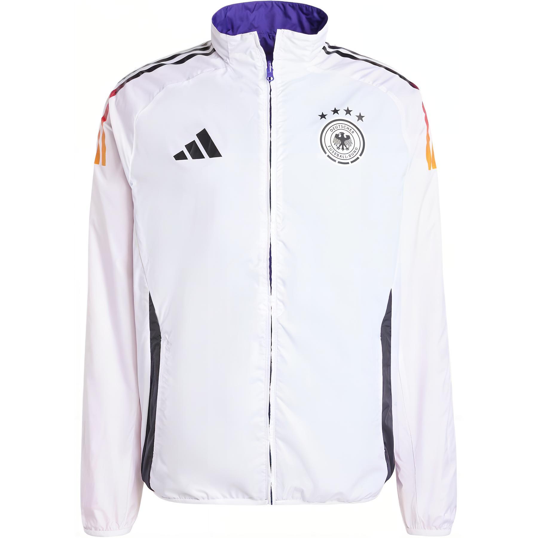 Adidas UEFA European Football Championship Germany Team DFB ANTHEM Jacket Men s Collegiate Purple/Bright Fuchsia/White IX0405 XS