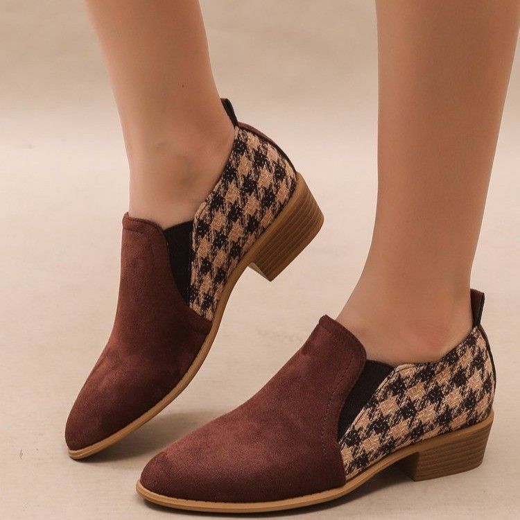 Fashion Versatile Casual Comfortable Deep Mouth Women's Single Shoes 2025 Spring and Autumn New Pointed Thick Heel Foot Shoes Women