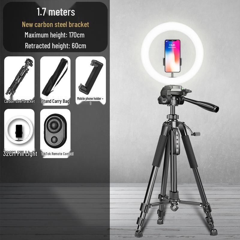 Universal Outdoor Tripod with Fill Light for Mobile and SLR Cameras