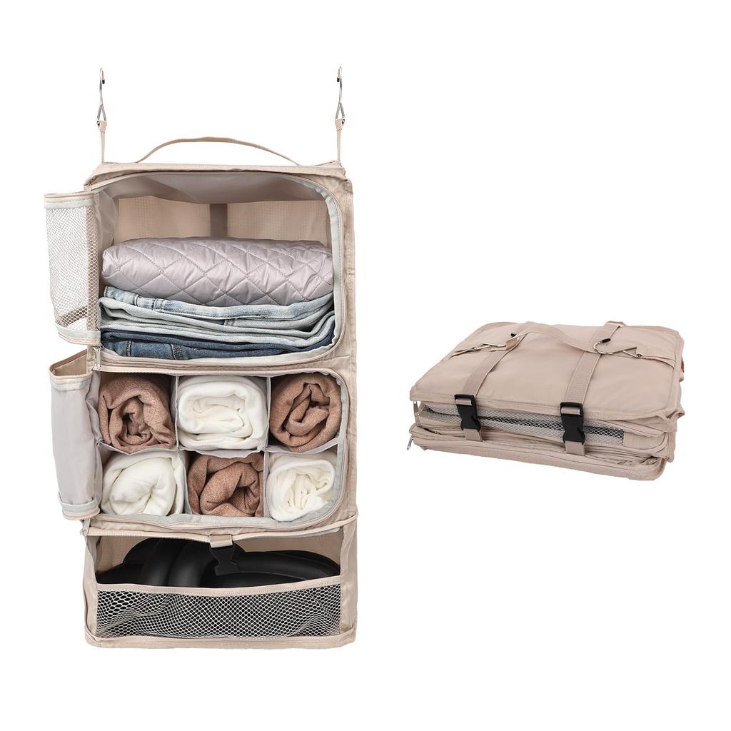 TABITORA Hanging Storage Travel Compression Hanging Travel Inner Organizer for and Portable Large 3 Perfect for Travel and Business Trips Bag, Pouch,