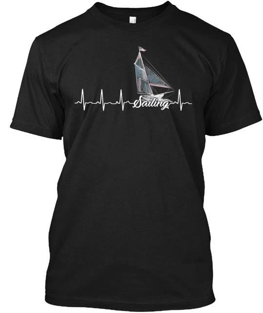 Sailing Heartbeat T shirt Made in the USA Size S to 5XL XL