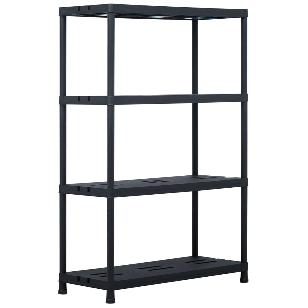 Storage Shelf Black 220 kg Capacity 90 x 40 x 138 cm Plastic