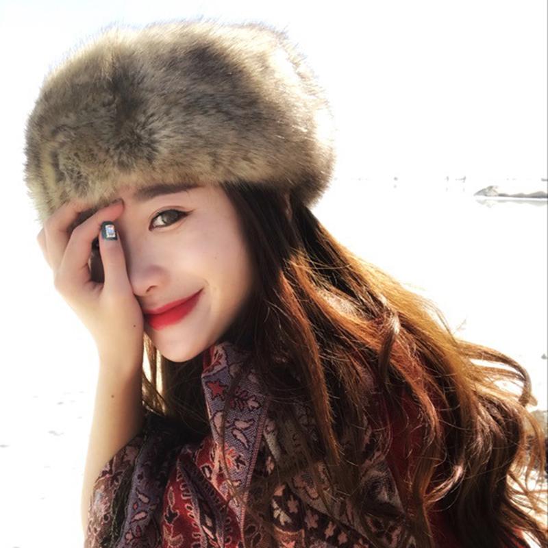 Women Russian Thick Fluffy Cap Fake 