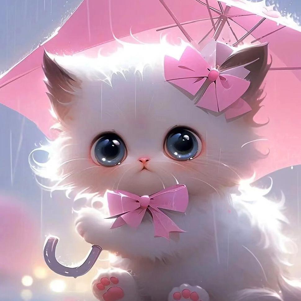 New Arrivals Diamond Painting Animal Cat 5d Diy Full Drill Mosaic Umbrella Art Gift Home Decoration Craft Kit