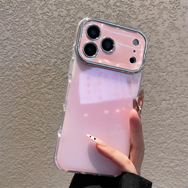 

Aurora iPhone 16 Case: Transforms into i17 Pro Max Electroplated Full-Coverage Drop-Proof Protection. iPhone 17 розовый