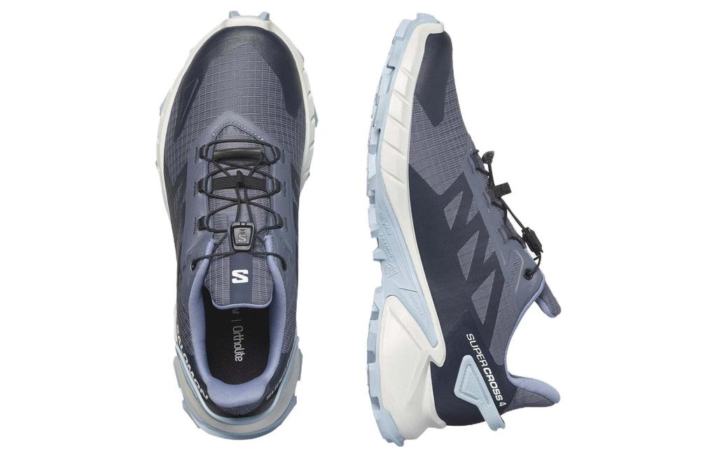 SALOMON Supercross 4 Comfortable Cushioning Slip Resistant Low top Running Shoes Women's Dark Blue 474617
