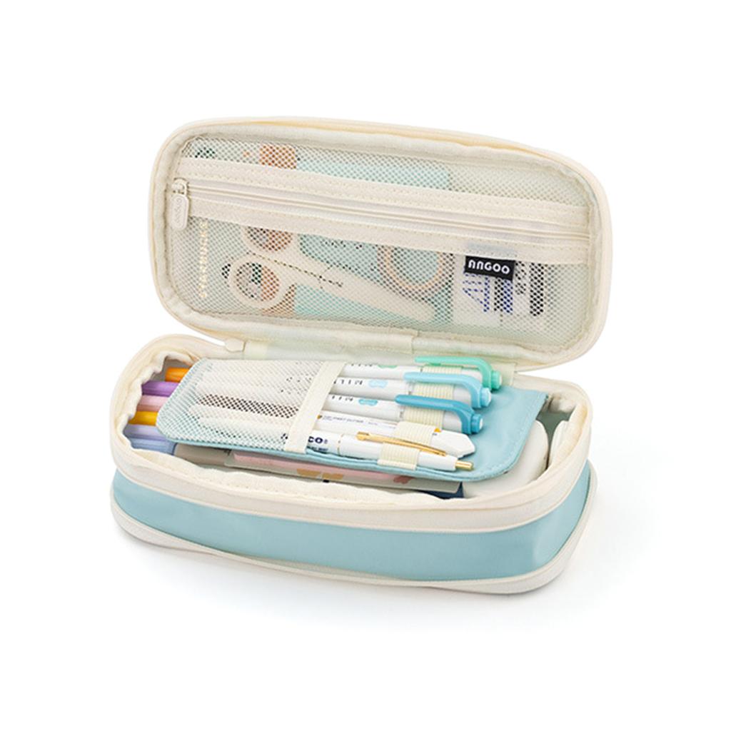 Multilayer Storage Pocket Pencil Case School Pencil Box Stationery Zipper Pocket for Office Home Storage Gift for Kids Students