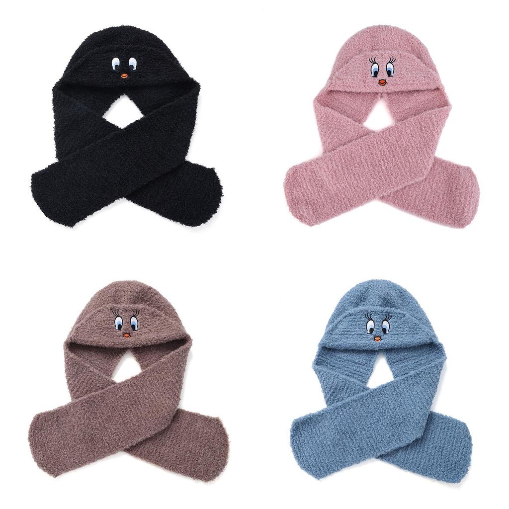 Plush Duck Beanie Cap With Neck Warmer For Cold Weather Use