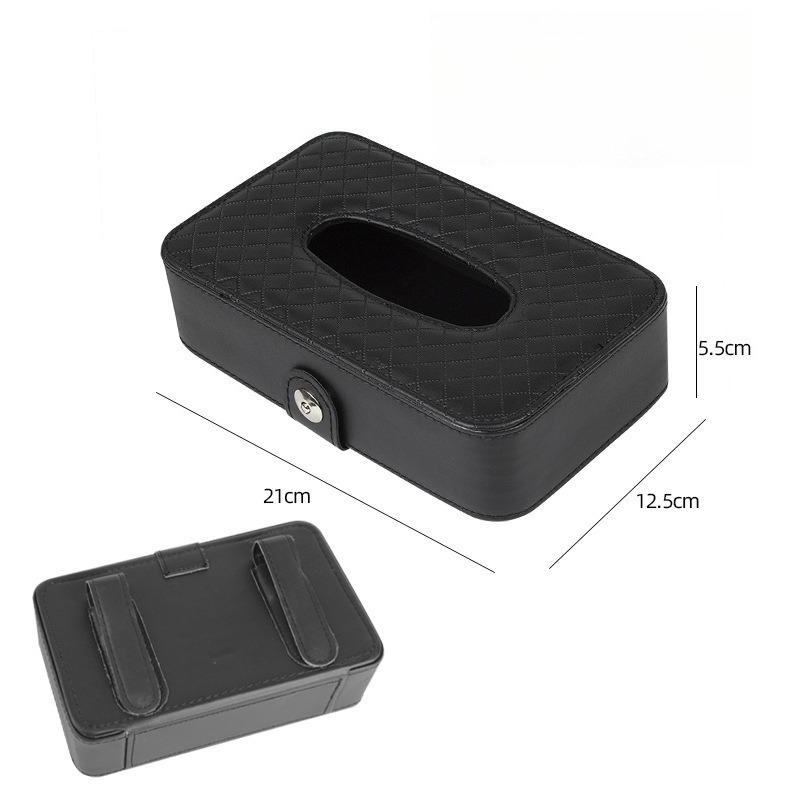 Car Tissue Bag, Leather Sunshade Car Backrest Paper Box, Car Tissue Box