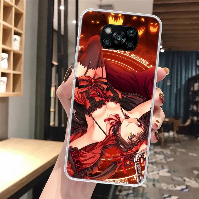 Date A Live Tokisaki Kurumi Soft Phone Case For Xiaomi Poco X3 X5 X6 X7 Pro X4 NFC F7 Ultra F6 F5 M6 M5S M4 M3 F4 Gt F3 Fundas C