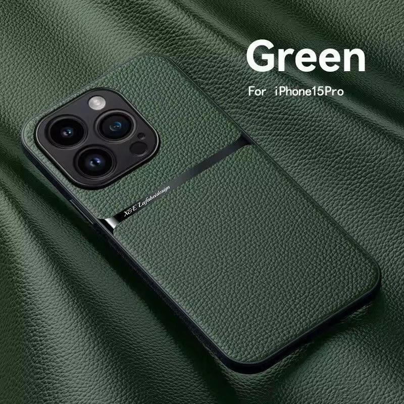 Magnetické kožené pouzdro na telefon pro iPhone 16 13 12 11 Pro Max Matná pouzdra pro iPhone 15 14 Pro Max 16 Plus 16E Kryt s ochranou objektivu