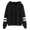 Women's Fashion Casual Loose Long Sleeve Solid Color Hooded Sweatshirt Blouse