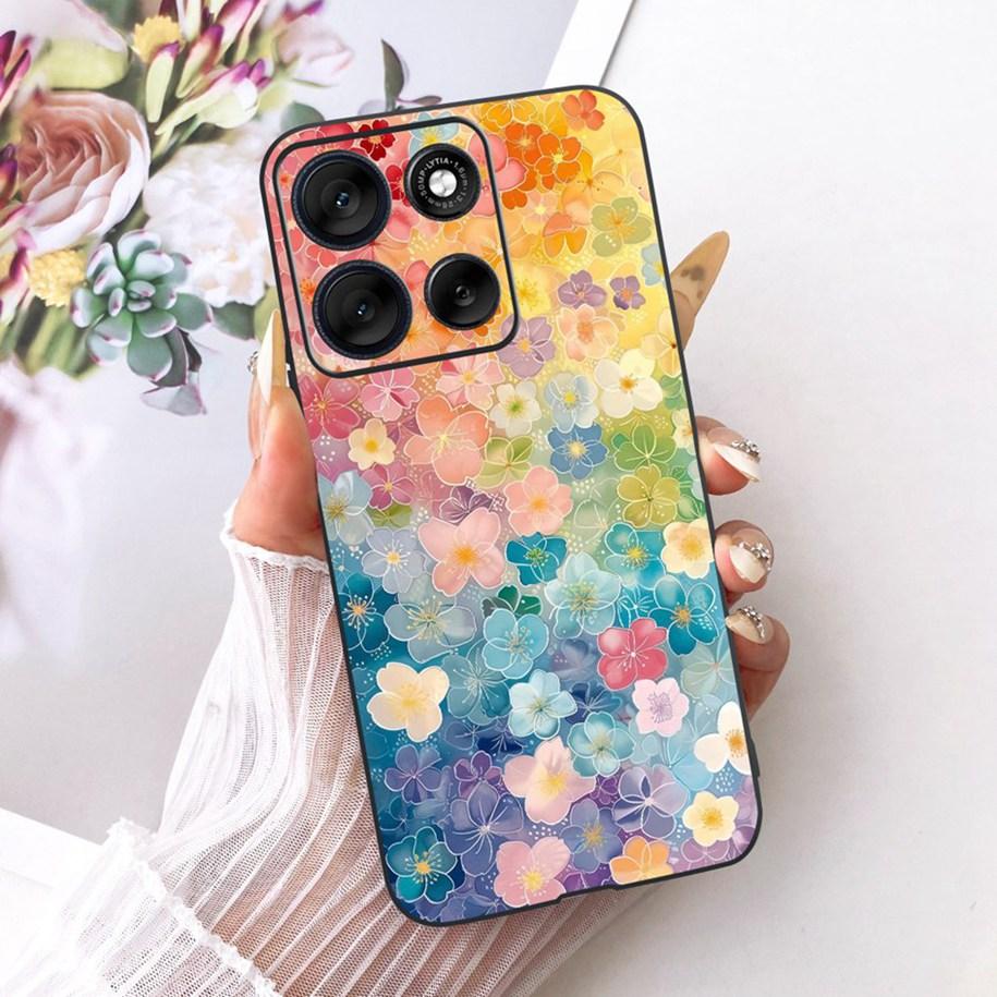 Coque Pour Motorola Moto G56 Housse 2025 Nouvelle Élégante Nœud Papillon Fleur Silicone Souple Coques de Téléphone Pour Motorola Moto G66Y G66J 5G Fundas