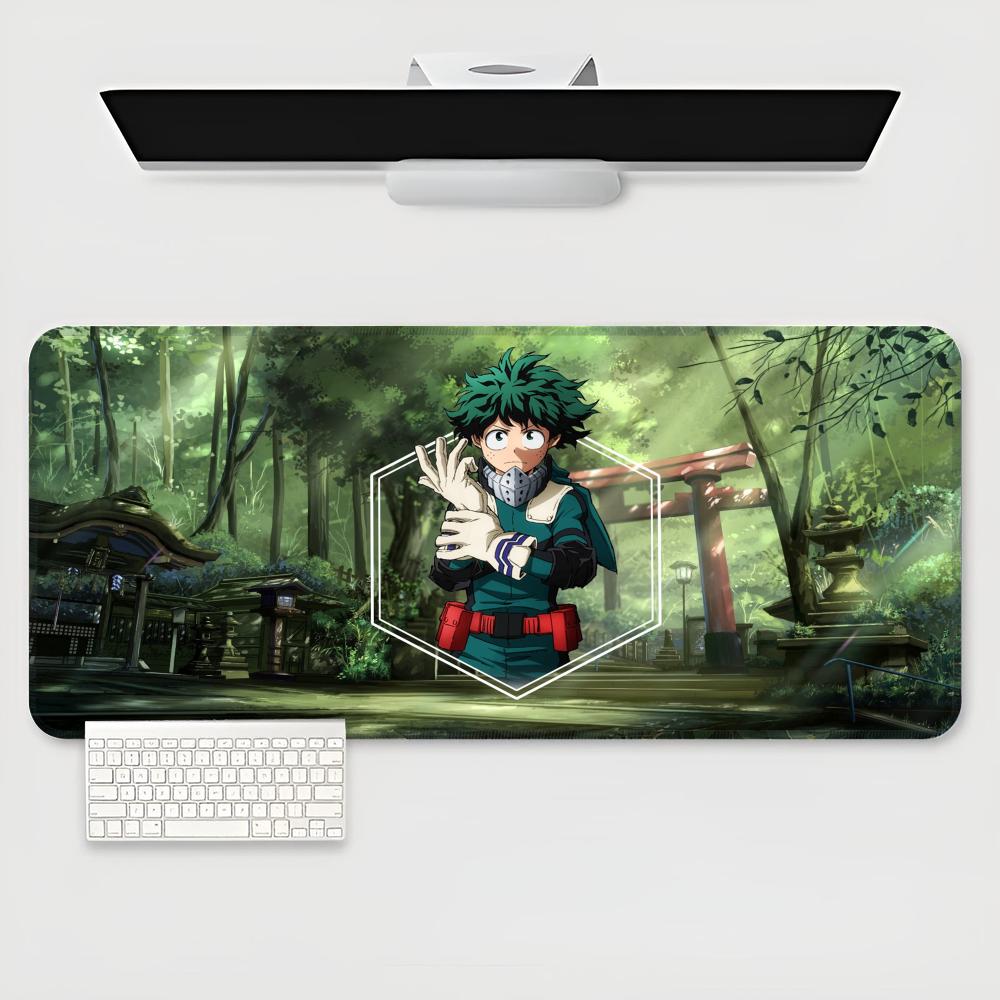 Izuku Midoriya Podložka pod myš Herní podložka pod klávesnici pro e-sportovce XXL Velká Podložka na stůl pro počítač a notebook Protiskluzová Podložka pod klávesnici Herní počítač CS lol