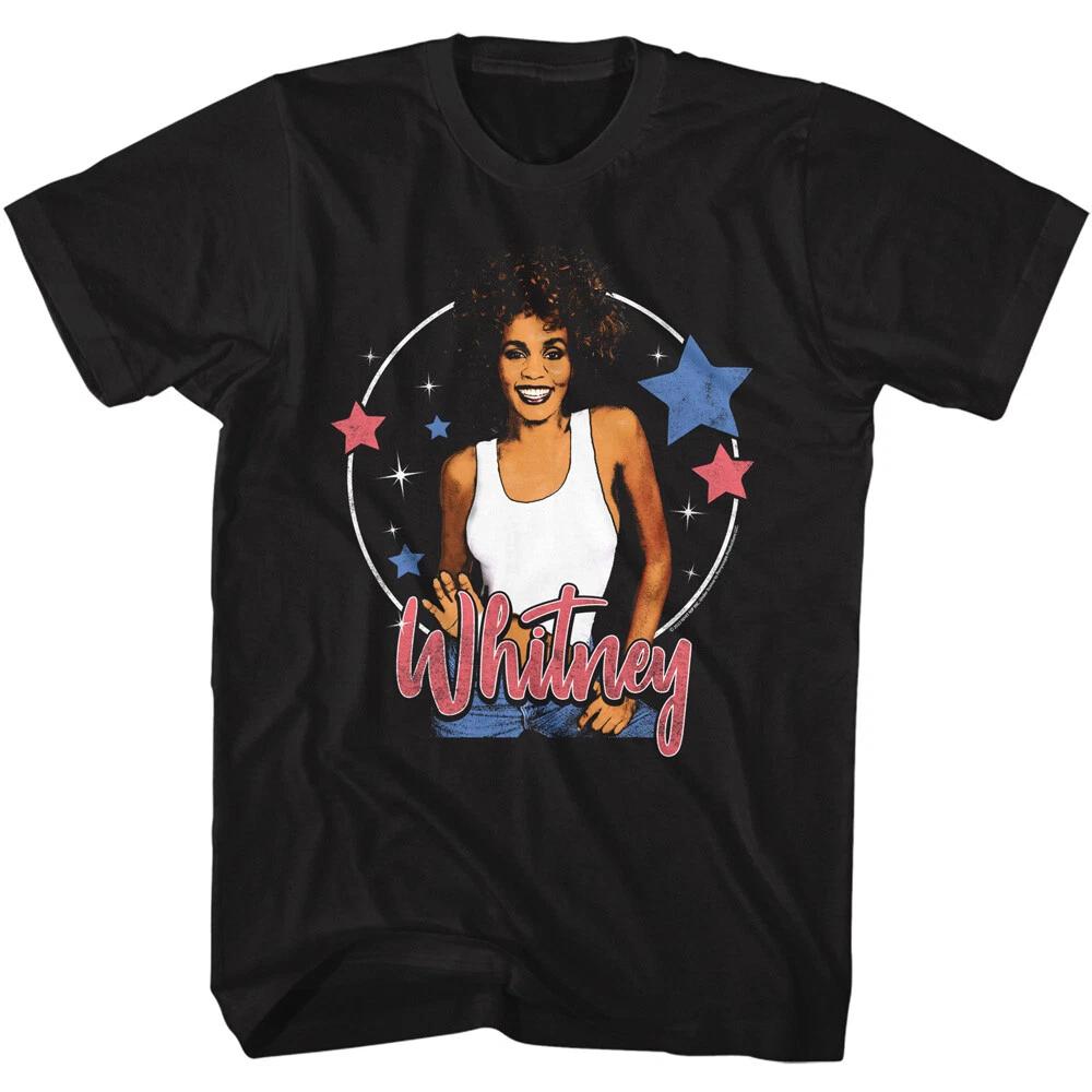 Whitney Houston Surrounded By Stars Men s T Shirt R & B Pop Music Merch M