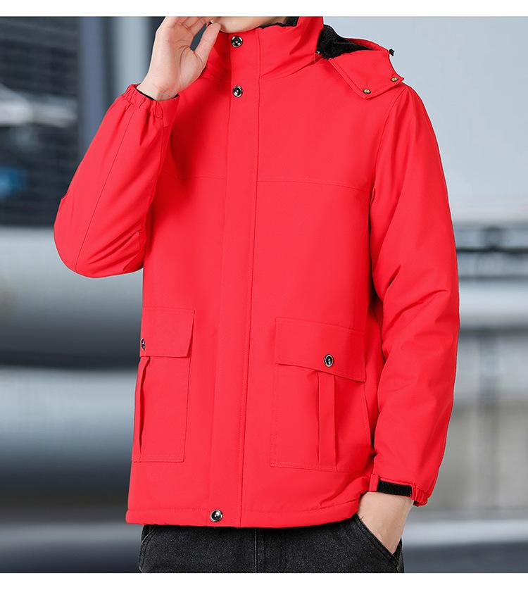Fashionable and versatile Men's Thickened Warm Winter Jacket - Wrinkle Resistant Lightweight Soft and Cozy Long Sleeve Down Jacket