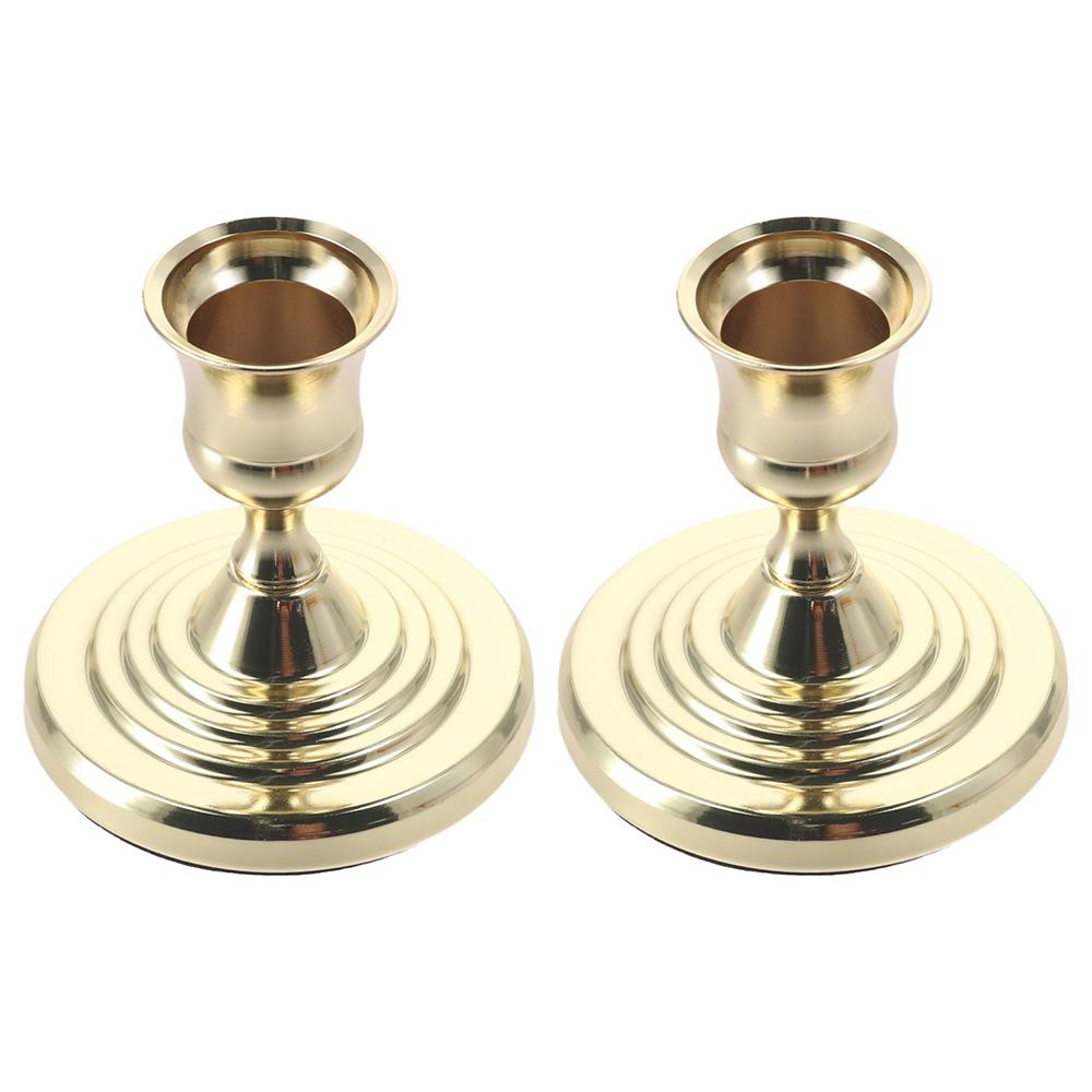 Iron Gold Taper Candle Holder Gold Metal Candles Sticks Vintage Candle Holder  For Wedding