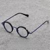 Retro Round Frame Mens Flat Light Glasses Ultra Light Anti Blue Light HD Neutral Color Blocking