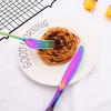 5pcs/set Rainbow Tableware Set Stainless Steel Dinnerware Royal Knife Dessert Fork Spoon Flatware Cutlery Set Western Silverware Set for 1