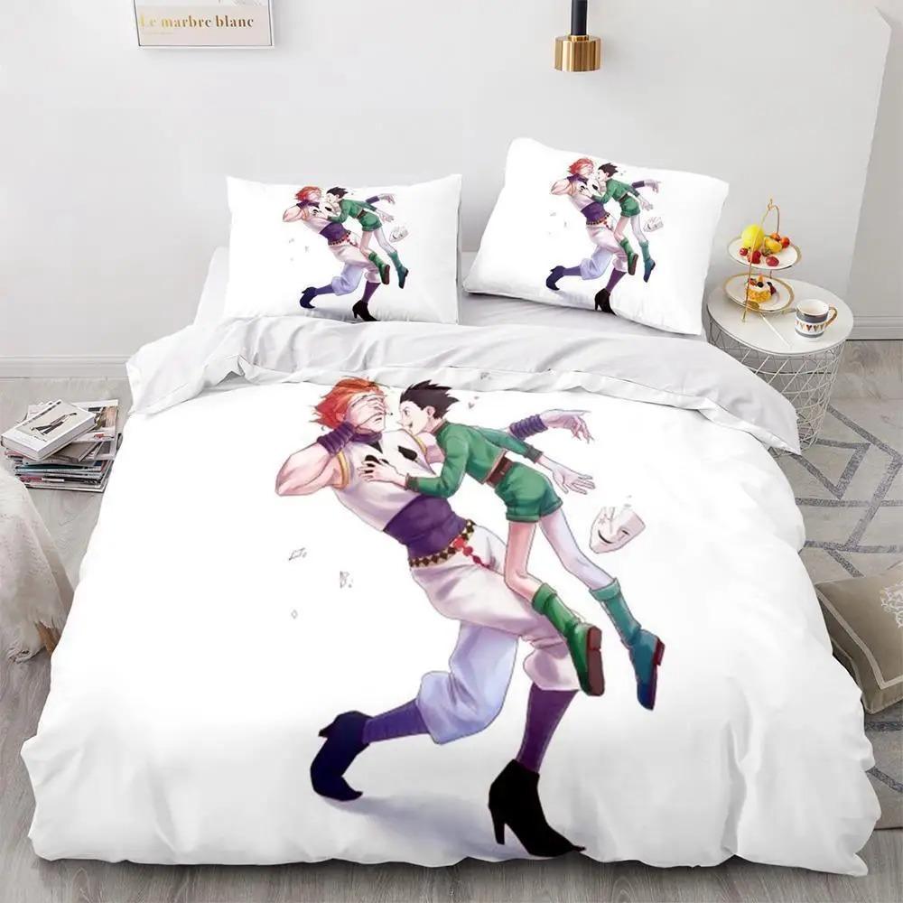 Fashion 3d Printing Anime Hunter × Hunter Bedding Set Single Twin Full Queen King Size Bed Set Adult Kid Bedroom Duvet Cover Set