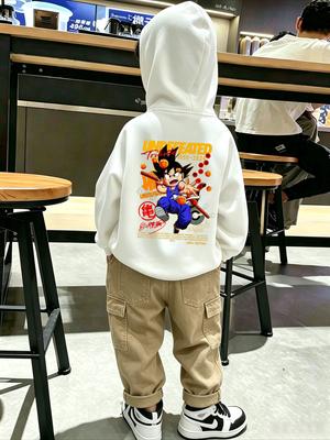 Latest Fall/winter Children's Comfortable Hooded Sweatshirt - Dragon Ball Anime Large-sized Warm Pullover Sweatshirt