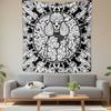 Intricate Poodle Mandala Design Patterned Tapestry Decorative Wall Hanging, Home Bedroom Living Room Decor