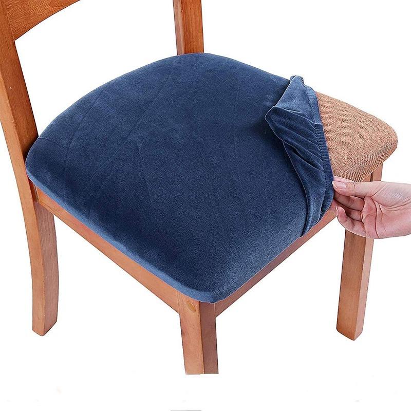 Dining Room Chair Seat Covers Removable Washable Elastic Cushion Covers For Upholstered Dining Chair