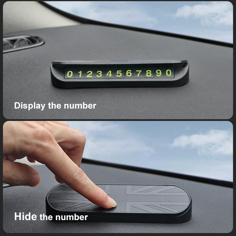 For Mini Cooper Universal Car Temporary Parking Card Phone Number Card Plate Telephone Number Park Stop Prompt Accessories