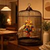 Bird Cage Hanging Toy Wood Block Corn Cob Sisal Rope for Parakeet Lovebird Cockatiel