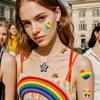 18Pcs Waterproof Love Heart Tattoo Stickers Colorful Temporary Tattoo Stickers  Friendship Couple