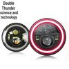 7-inch Round LED Headlight with Halo Angel Eye for Wrangler & Motorcycles