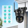 12MP 6K WiFi IP 10X Zoom Three Lens Outdoor PTZ Camera Auto Tracking 4K Video Surveillance Security Protection
