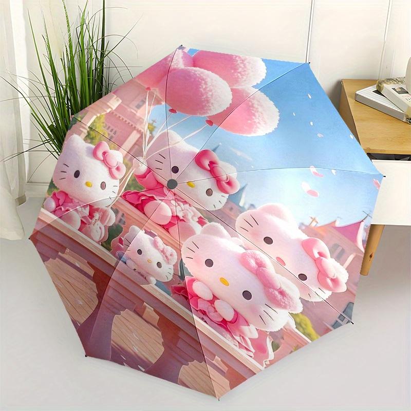 

Hello Kitty, Balloons Automatic opening and closing folding umbrella with 8-rib frame and compact travel design, perfect for all occasions |