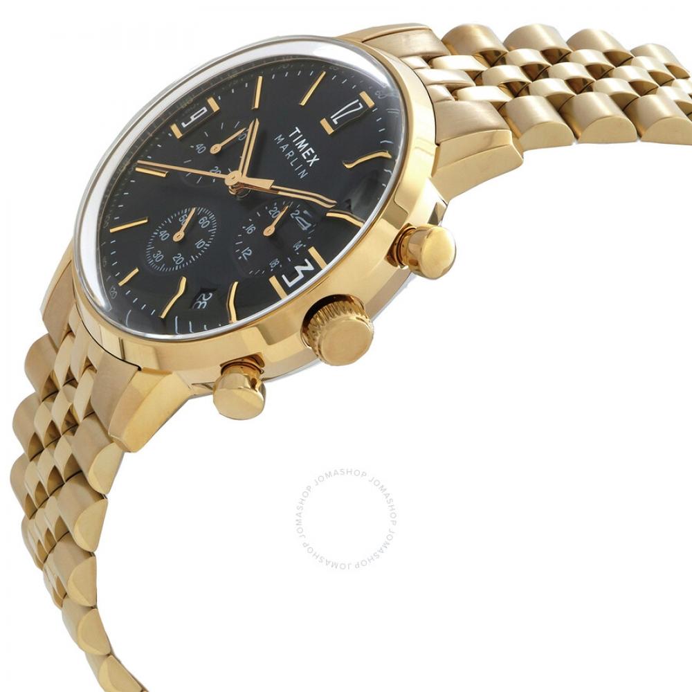 Timex Marlin Chronograph Automatic Black Dial Men S Watch Tw2w59900