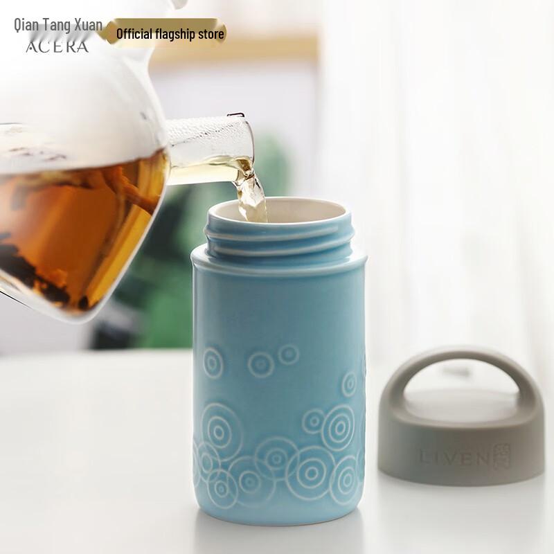 Gan Tang Xuan Tong Xin Yuan Ceramic Travel Mug with Lid