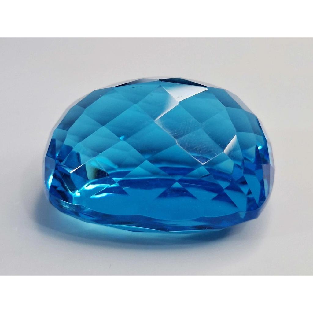 Lab Created Blue Topaz 112-113 Ct Cushion Cut Certified Beautiful Gemstone