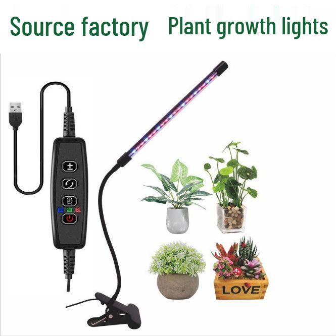 Cross Clip Full Spectrum Grow Light with USB Timer & Remote Control