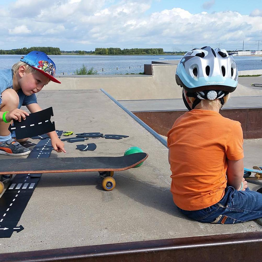 Pista Puzzle DIY pentru Copii cu Îmbinare, Autostradă cu Cusături, Recuzită, Accesorii Drum Rutier pentru Trafic, Cadou pentru Copii