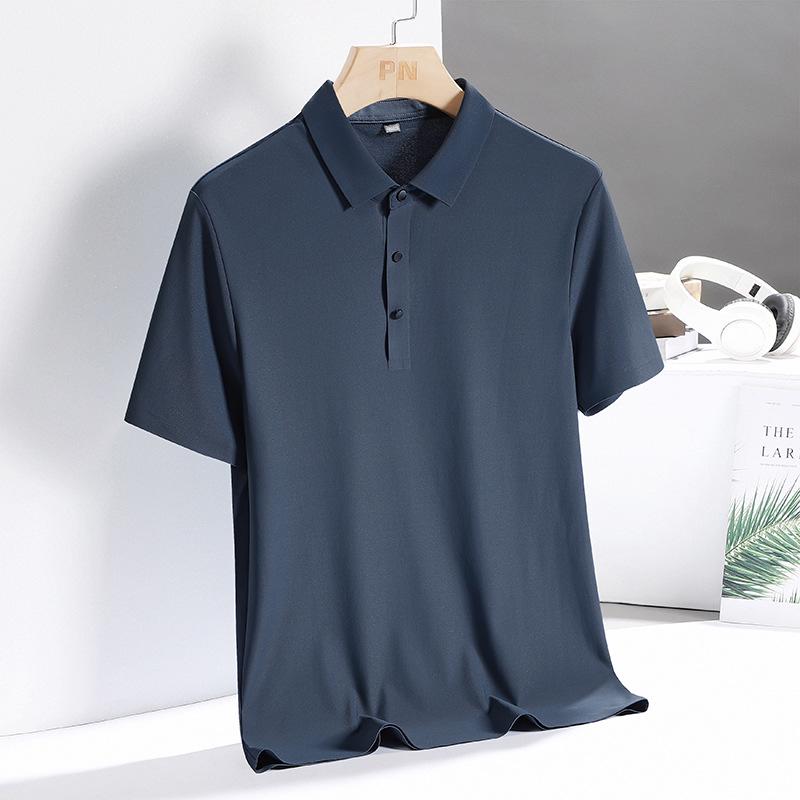 Herren 2024 Ice Silk Seamless Poloshirt - Kurzarm-Business-T-Shirt