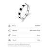 Modian 925 Sterling Silver Black And White Enamel Trendy Ring For Women Unique Design Rings Fine Jewelry Party Vacation Gift