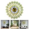 Crystal Leaves Wall Clock None-Ticking Silents Battery Operated Clocks Decorative Wall Clocks for Living Room Decors
