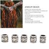 20pcs Alloy Beard Beads Retro Hair Tube Beads Jewelry DIY Pendant for Bracelet Necklace Making