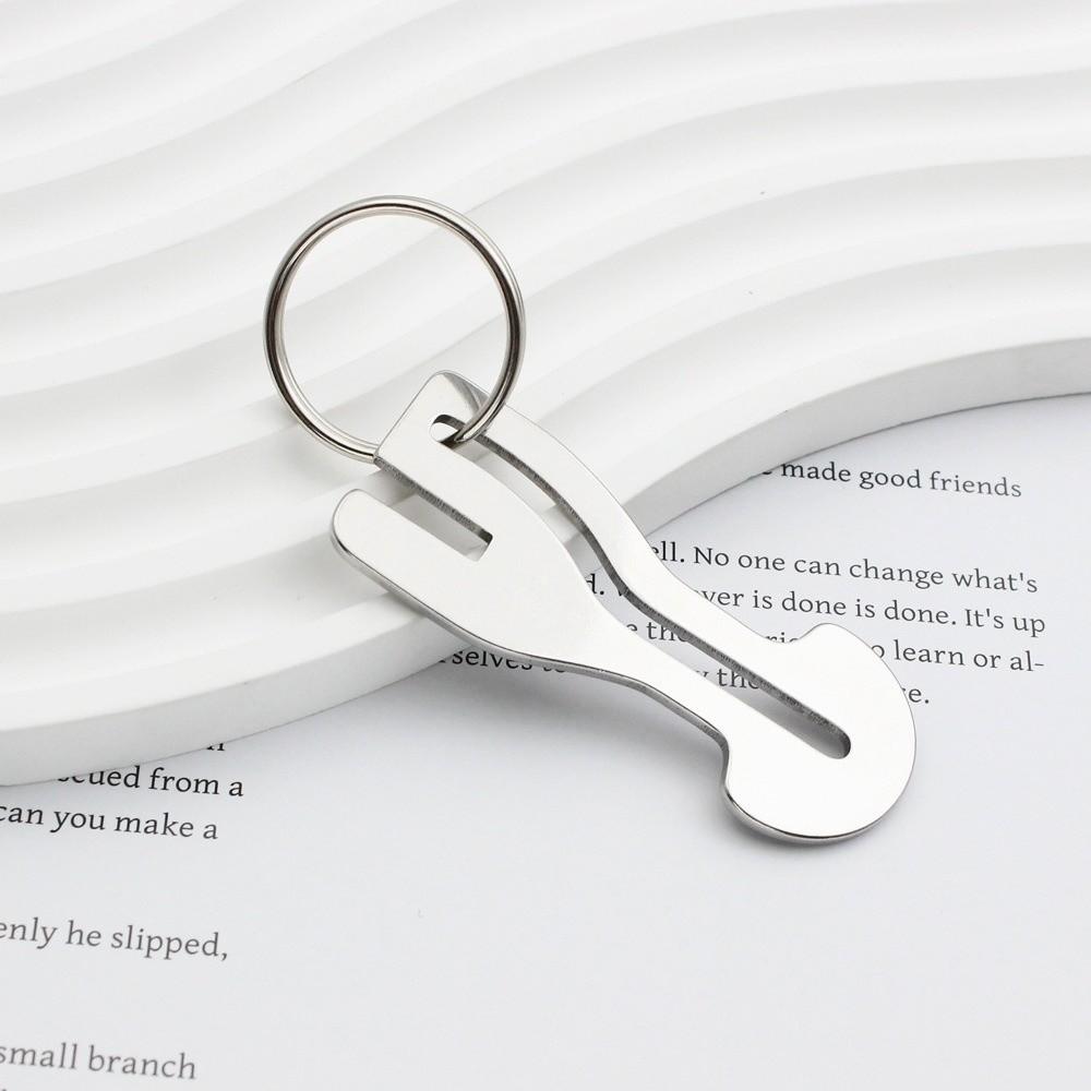 Anti-loss Trolley Token Keychain Zinc Zinc Alloy Removable Release Keyring Shopping Cart Token  Retail Stores