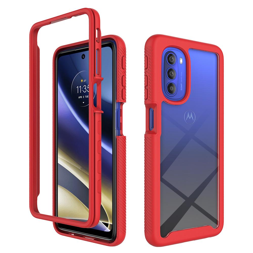 2 in 1 Hybrid Rugged Armor Shockproof Case For Motorola Moto G51 G71 5G G31 G41 TPU Frame Hard Plastic Clear Acrylic Back Cover